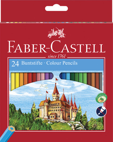 Faber castell faber castell fc-120124 kleurpotloden in kartonnen etui a 24st.