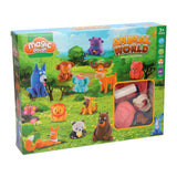 Lobbes speelgoed bv lobbes klei speelset dieren wereld - 6 kleuren klei en gereedschap.