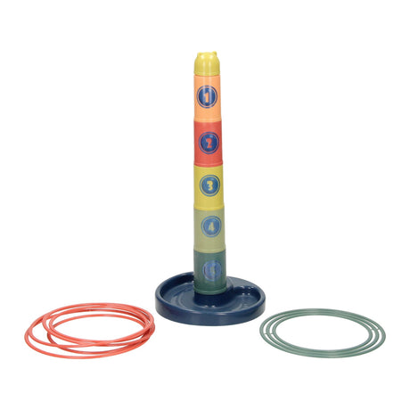 Stapeltoren en ringwerpspel 2in1