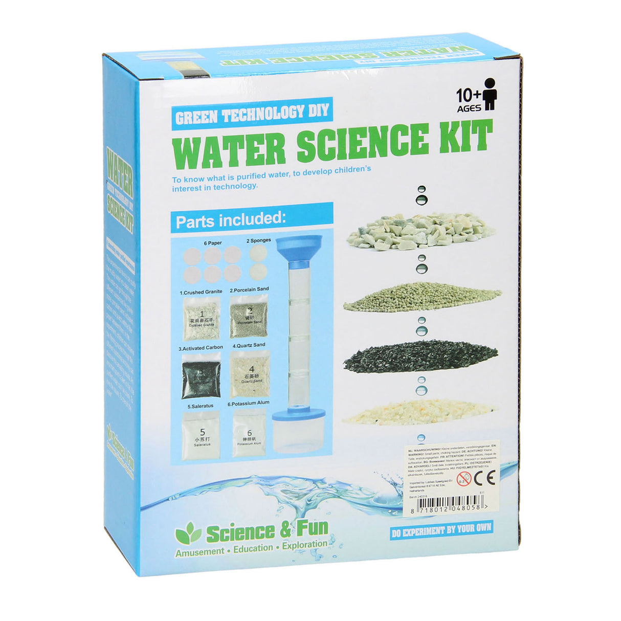 Water science kit experimentenset