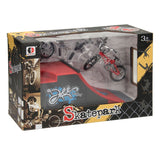 Vinger stuntfiets set met schans
