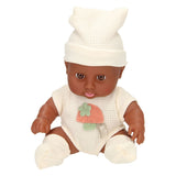 Lobbes babypopje met wafelpakje en muts