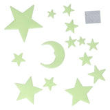 Glow in the dark set maan en sterren
