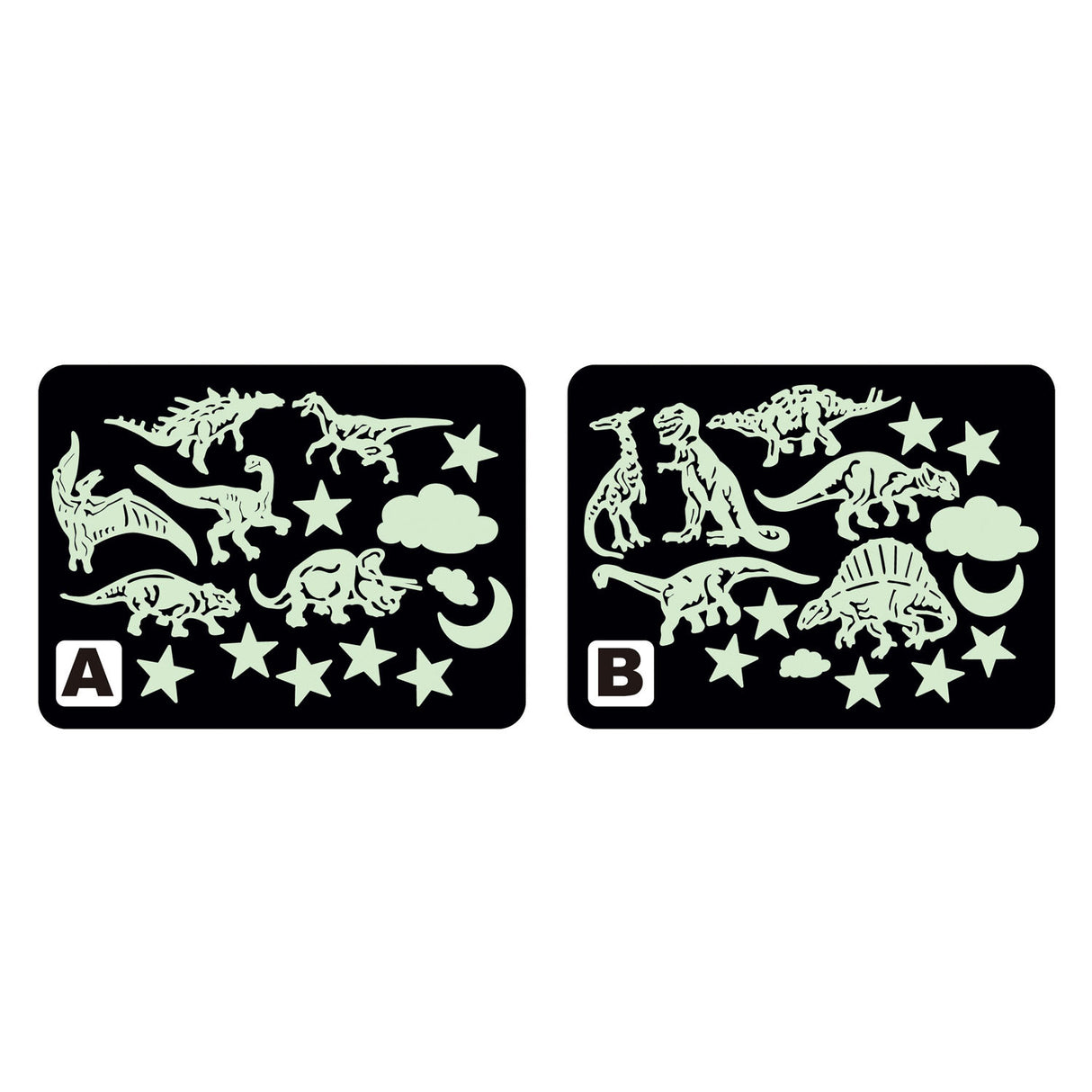 Glow in the dark dino's, 16dlg.