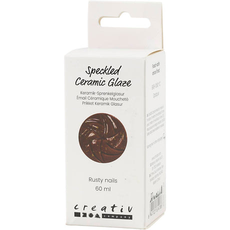 Creativ company https: www.cchobby.nl gespikkeld-keramiekglazuur-999-1060-c-dekkend-rusty-nails-60-ml-1-doosje