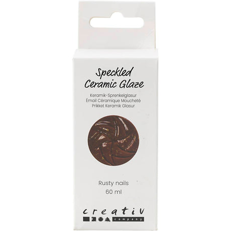 Creativ company https: www.cchobby.nl gespikkeld-keramiekglazuur-999-1060-c-dekkend-rusty-nails-60-ml-1-doosje