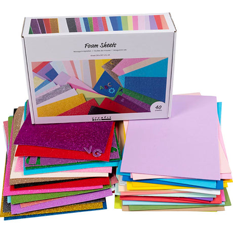 Creativ company http: www.cchobby.nl foam-vellen-a4-vel-210x297-cm-diverse-kleuren-40-vel-1-doos