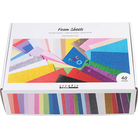 Creativ company http: www.cchobby.nl foam-vellen-a4-vel-210x297-cm-diverse-kleuren-40-vel-1-doos