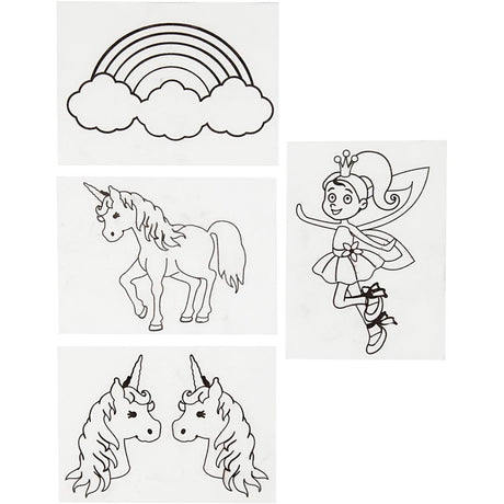 Creativ company https: www.cchobby.nl vellen-krimpfolie-met-motieven-unicorn-vel-10-5x14-5-cm-dikte-0-3-mm-mat-transparant-4-vel-1-doos