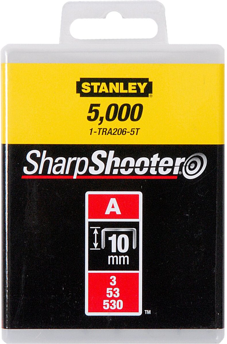 Stanley nieten 10mm type a - 5000 stuks - 1-tra206-5t