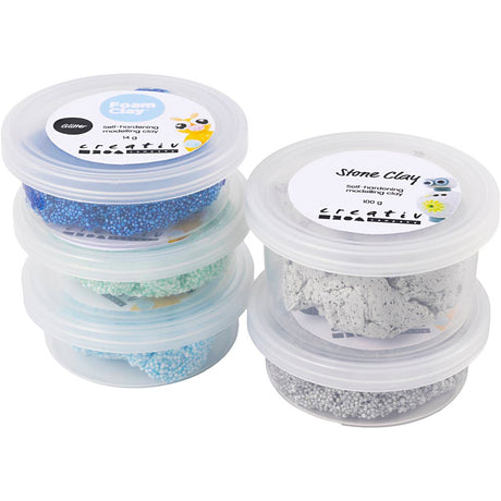 Creativ company http: www.cchobby.nl stone-clay-mix-blauw-groen-harmonie-1-doos