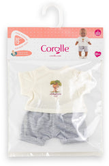 Corolle poppenoutfit t-shirt en korte broek kleine ontdekker 30cm.