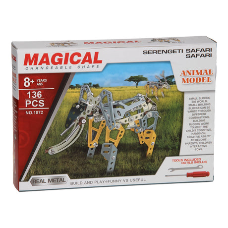 Albatros hengelsport constructieset metaal olifant, 136dlg.