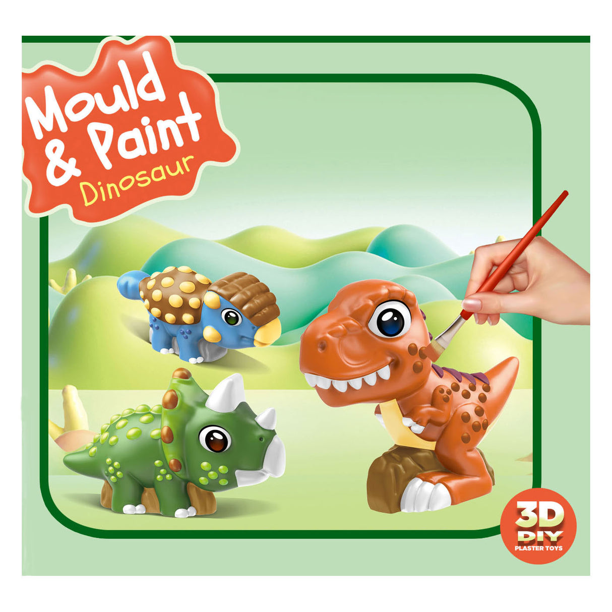 Lobbes speelgoed bv lobbes knutselset dino 3d gieten en schilderen voor kinderen.