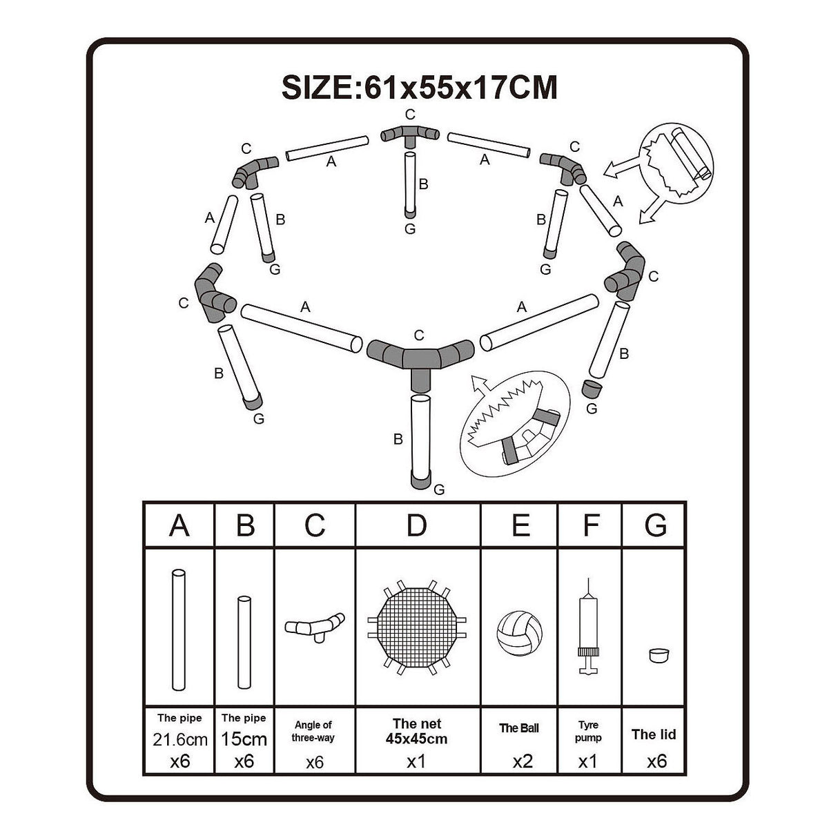 Bouncing tafel outdoor