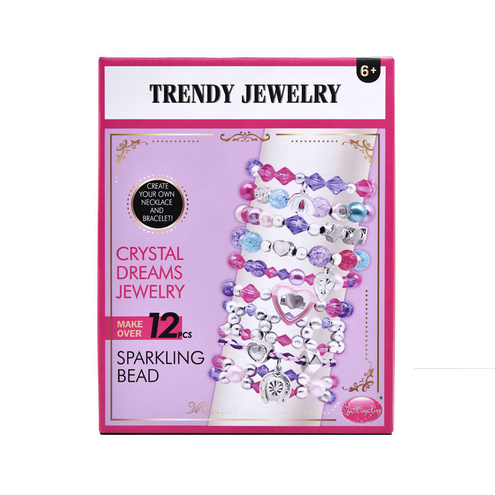 Trendy juwelenset sparkling beads