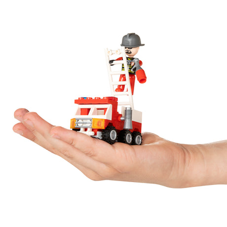Bouwset brandweer ladderwagen - 63dlg.