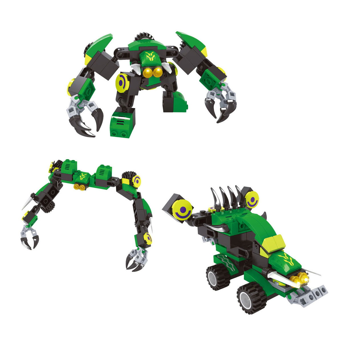 Lobbes speelgoed bv lobbes bouwset titan transformeer robot groen 76-delig speelgoed.