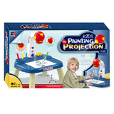 Teken projectietafel blauw