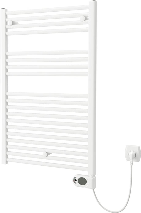 Plieger elba elektrische handdoekradiator – handdoek verwarmer – met klokthermostaat – 94.2 cm x 50 cm – 500 watt – wit