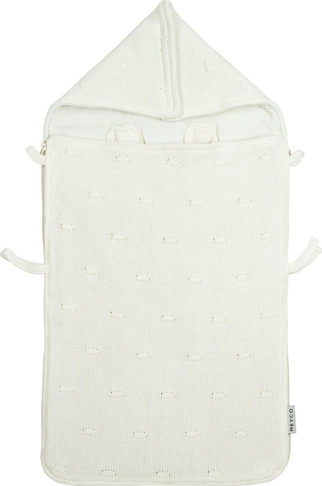 Meyco baby knots voetenzak - offwhite - 40x82cm