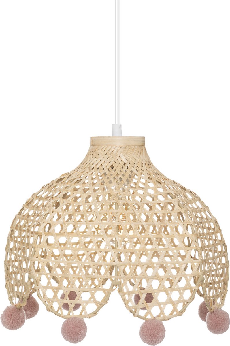 Atmosphera kids kinderlamp hanglamp bamboe - dia 28 cm