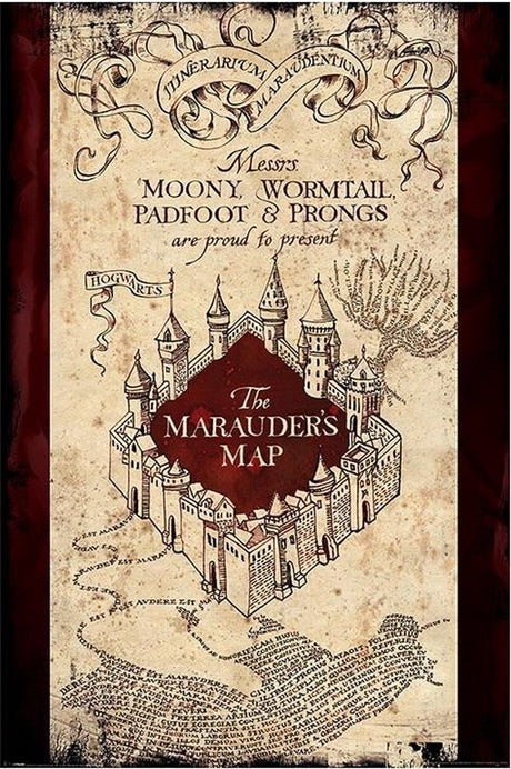 Harry potter the marauders map poster 61x91.5cm