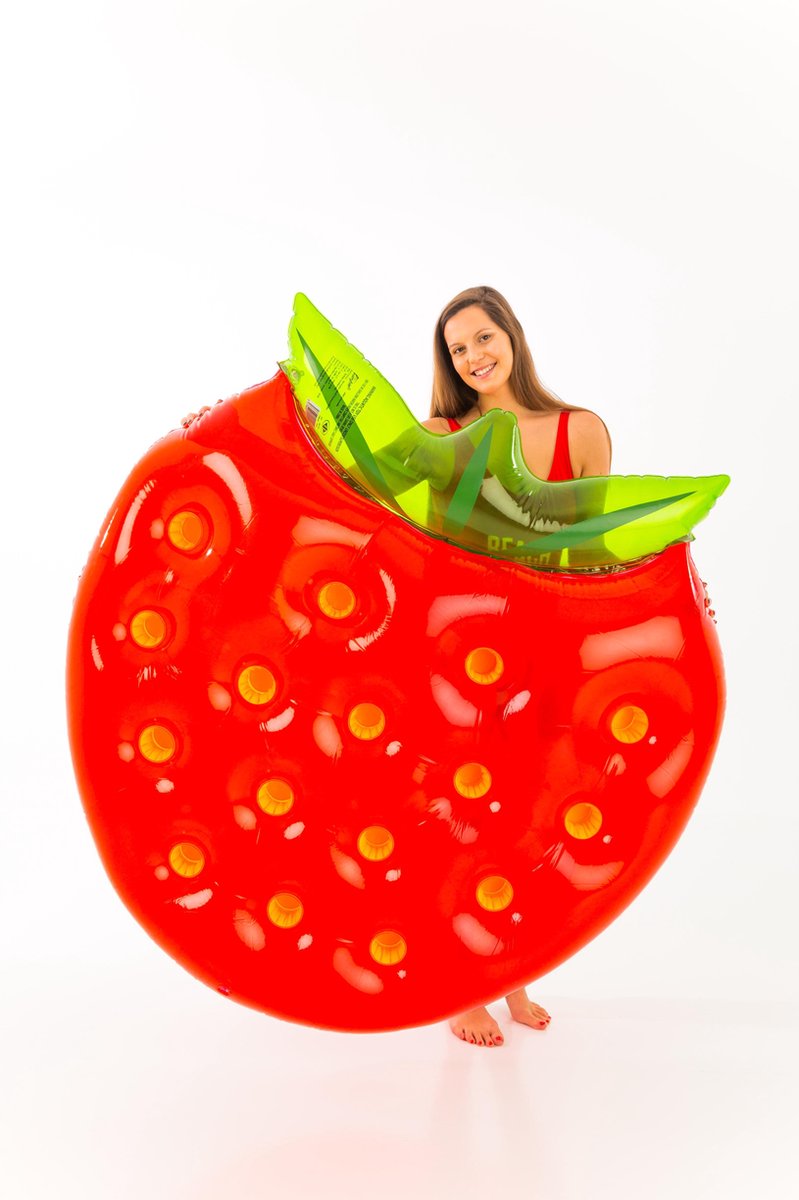 Didak pool - luchtbed - grote aardbei - 143x140x25 cm