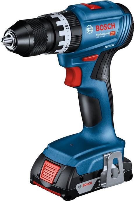 Bosch professional gsb 18v-45 accu klop- schroefboormachine 18v 2.0ah in koffer - 06019k3302