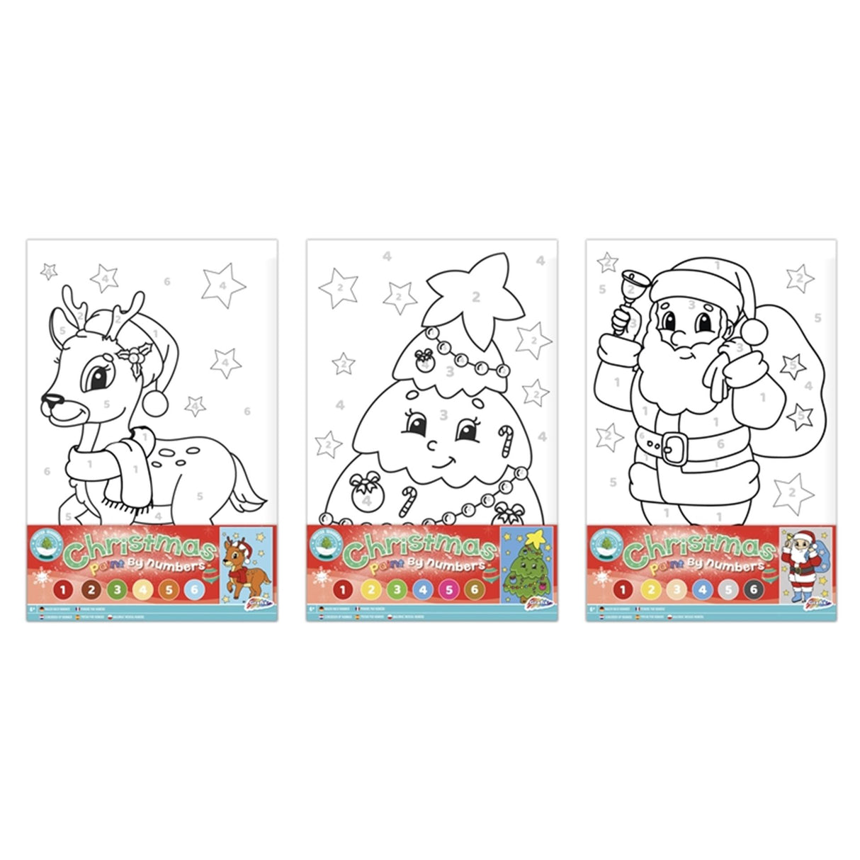 XMAS Canvas Schilderen op Nummer - Kerstman
