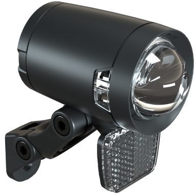 Herrmans Koplamp H-Black dynamo aan uit functie met houder 200 lumen