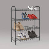 Metaltex schoenenrek 4 rekken 64x23x80.5 cm zwart