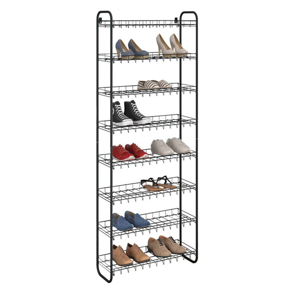 Metaltex shoe schoenenrek 8 etages 64x23x165 cm zwart