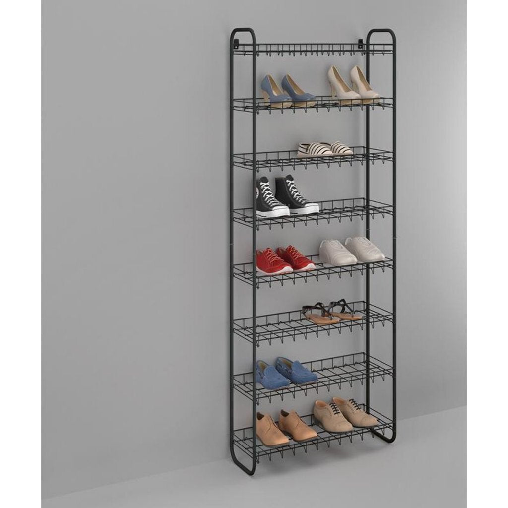 Metaltex shoe schoenenrek 8 etages 64x23x165 cm zwart