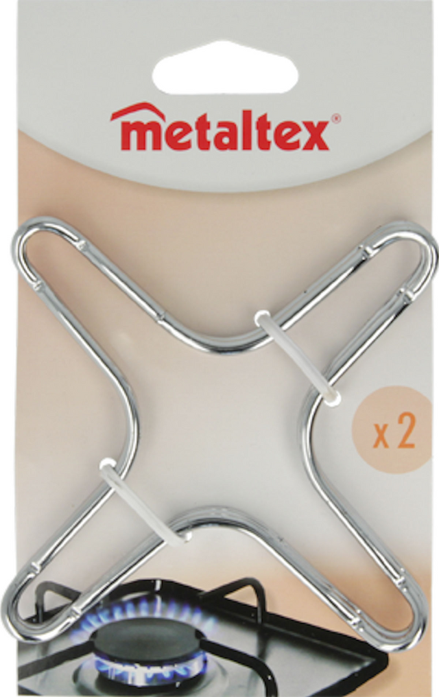 Metaltex gaspitverkleiner chroom 2 stuks op kaart