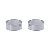 Metaltex bakringen 8.5x3.2 cm 2 stuks rvs