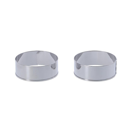 Metaltex bakringen 8.5x3.2 cm 2 stuks rvs