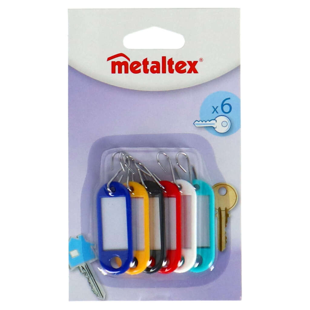 Metaltex sleutelkaartjes 6 stuks