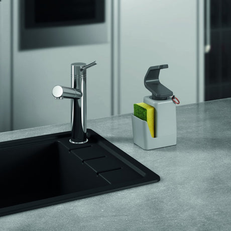Metaltex soap-tex zeepdispenser 11x8x22 cm grijs