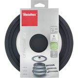 Metaltex pannendeksel 16-20 cm glas silicone zwart