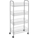 Metaltex Metaltex Keuken Badkamer Opbergtrolley Ascona 41x23x84 cm Wieltjes