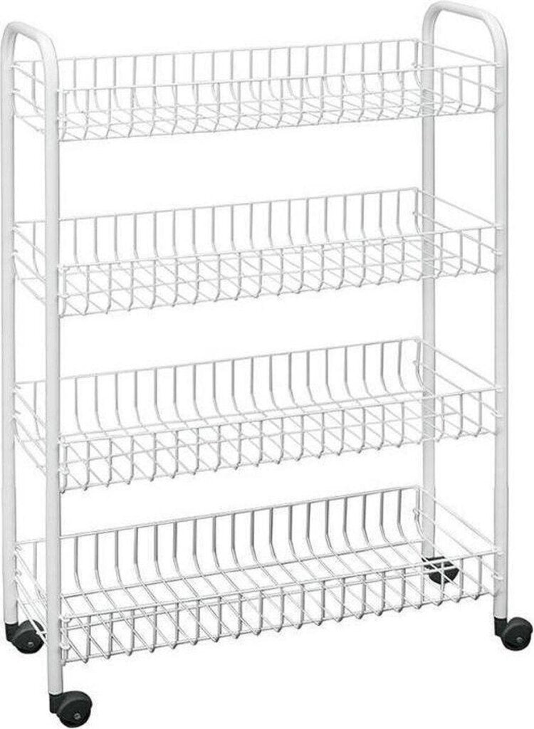 Metaltex badkamer- keukentrolley snello 84x56cm staal wit