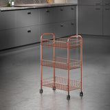 Metaltex badkamer keukentrolley lugano koper