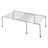 Metaltex uitschuifbaar rek 24x15x33 57 cm zilver