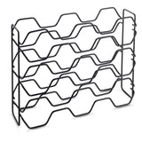 Metaltex wijnrek hexagon voor 15 flessen 43x12x34 zwart