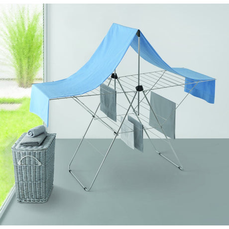 Metaltex monsoon droogrek 30 m drooglengte zilver