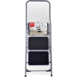 Metaltex huishoudtrap kappa 3 46x62x136 cm rvs grijs zwart