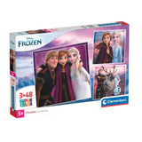 Clementoni Legpuzzel Super Color Vierkant Frozen, 3x48st.