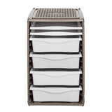 Bama ri,ordino opbergsysteem 34x41x53 cm taupe wit