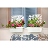 Bama fioriera bloem-balkonbakken privacy 60x22x64 cm 2 stuks wit